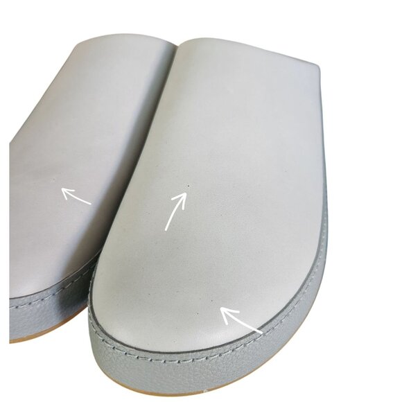 OluKai Hamani Blue Storm Gray Leather Mule Mens Size 11 - Picture 10 of 13